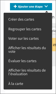 Modifier les étapes