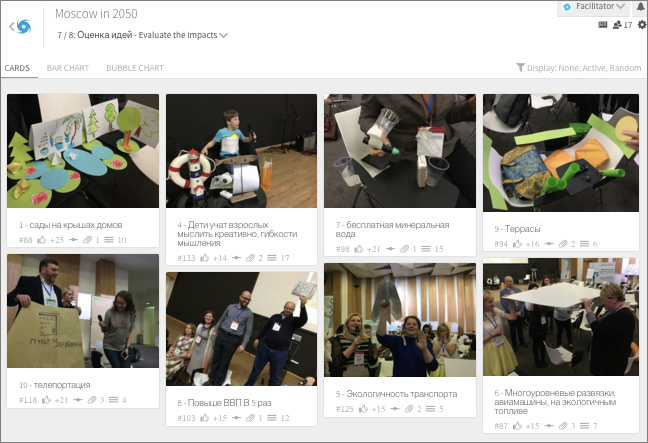 Les prototypes vus sur l'application Stormz