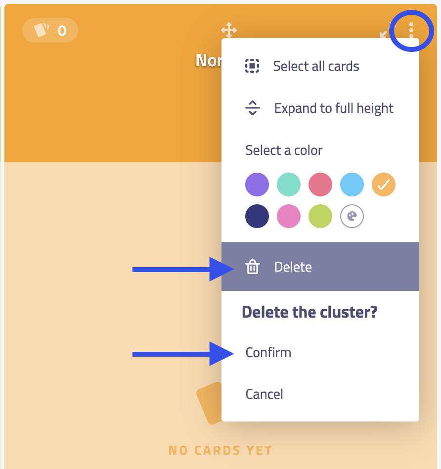 deleting a cluster